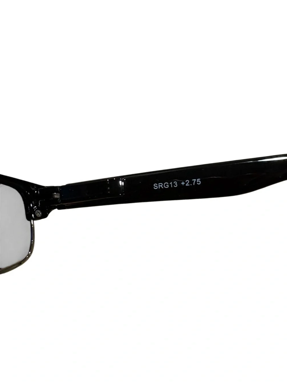 Black 2.75 Close-up Half-Frame Women's Sunglasses